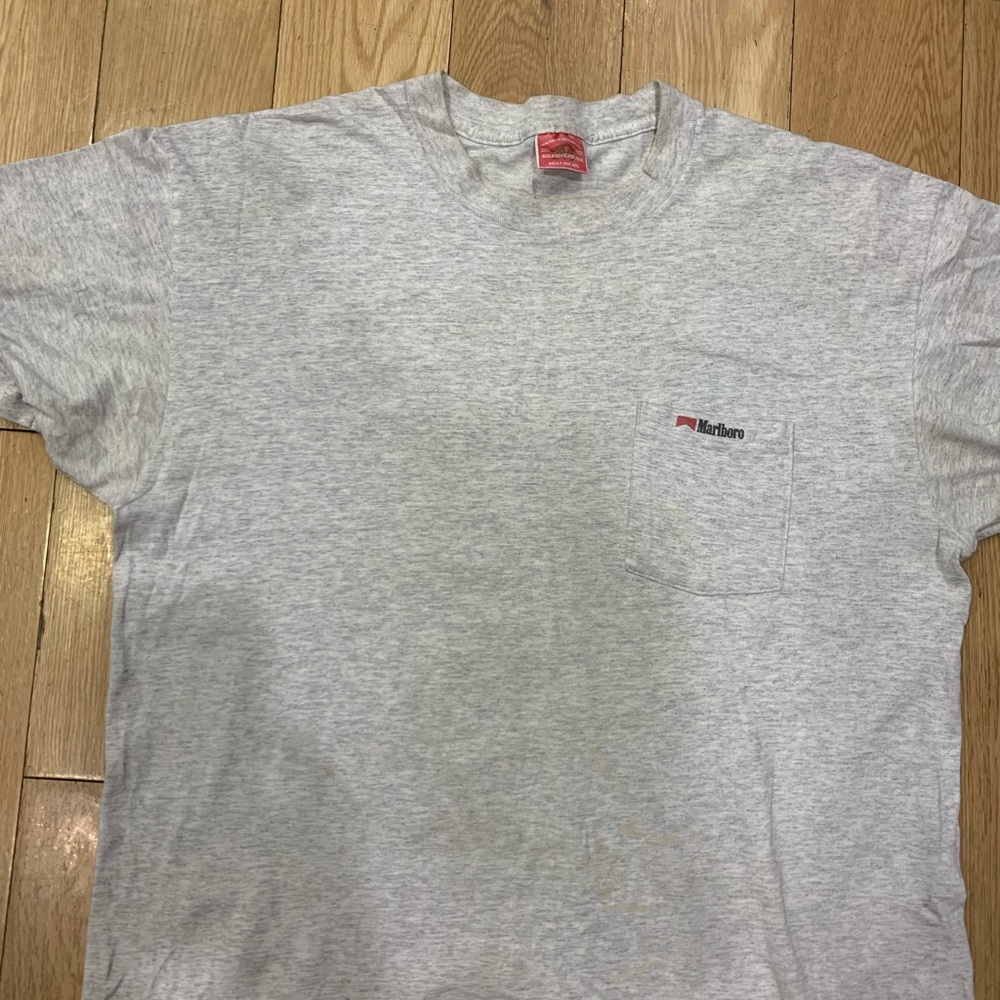 Marlboro Gray Short Sleeve Tee Classic Casual